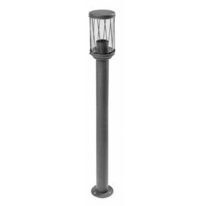Garden luminaire KERTA, E27, max. 12 W, IP44, graphite, post 800 mm