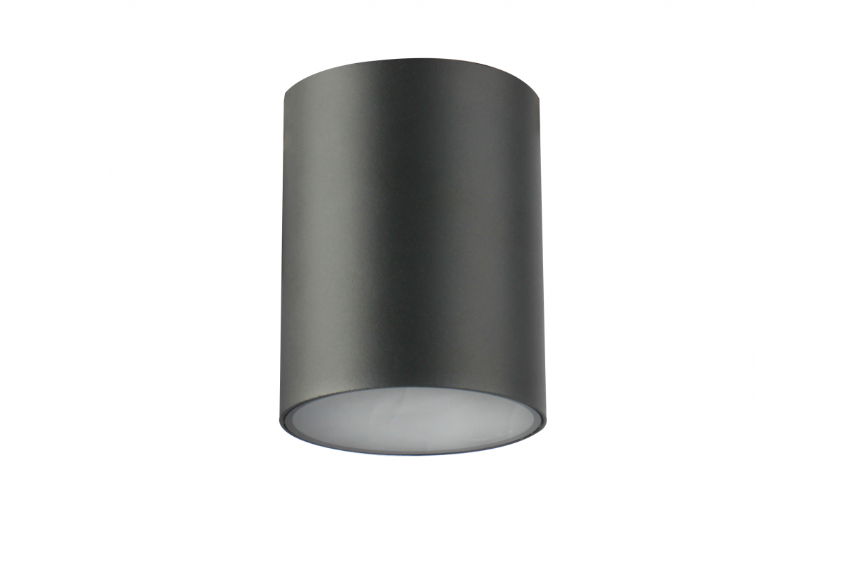 Ceiling luminaire LENTO, aluminum, IP54, max. 35 W, round, graphite