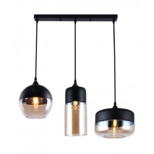 Ceiling fixture LENDER 3P,9270,AC220-240V,50/60Hz,1*E27, IP20, triple, black