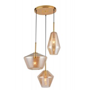 Ceiling fixture LIME 3P,7993,AC220-240V,50/60Hz,3*E27, IP20, Diameter 35 CM,triple, gold