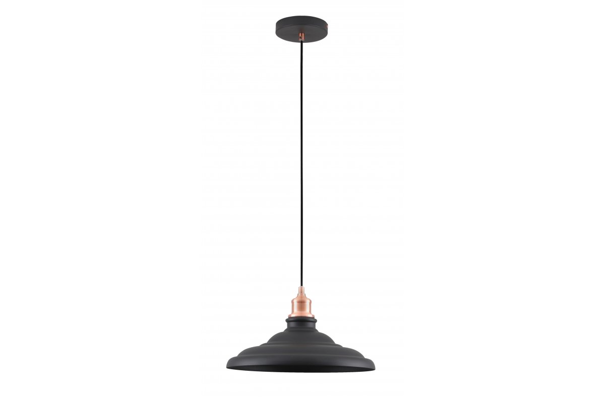 Ceiling fixture LORET L,9721 AC220-240V,50/60Hz,1*E27, max.40W, Diameter 34,8 cm,IP20, single, black
