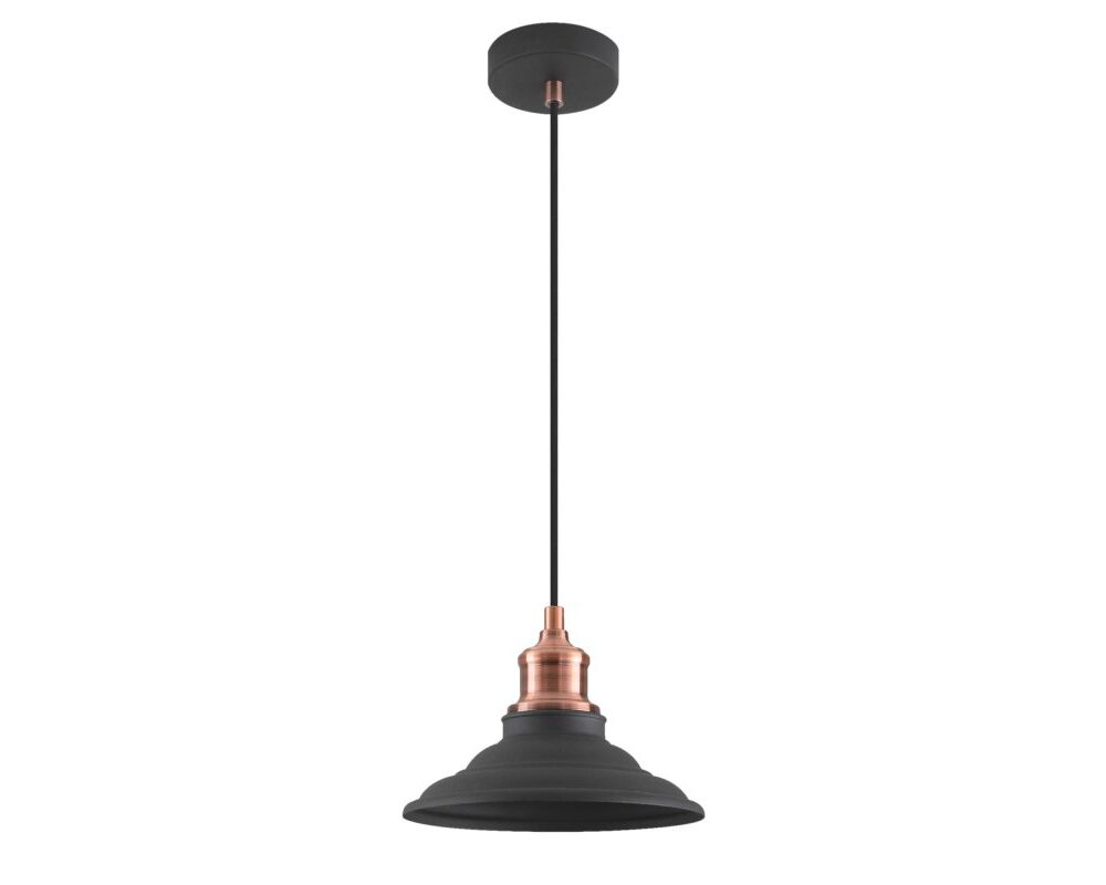 Ceiling fixture LORET M,8731,AC220-240V,50/60Hz,1*E27, max.40W, Diameter 20,5cm,IP20, single, black
