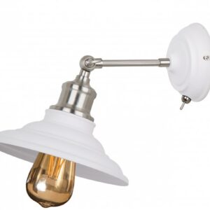 Wall Fixture LORET+ with switch,8267,AC220-240V,50/60Hz,1*E27,max.40W, Diameter20cm, single, white