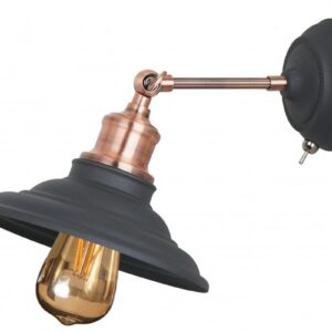 Wall Fixture LORET+ with switch,7901,AC220-240V,50/60Hz,1*E27,max.40W, Diameter20cm, single, black