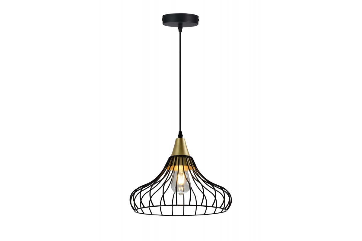 Ceiling fixture LOTTE,2622,AC220-240V,50/60Hz,1*E27, IP20, Diameter 33 CM,single, black/gold