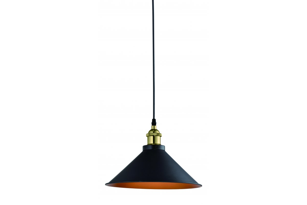Ceiling fixture MANI 2, 4076,AC220-240V,50/60Hz,1*E27, IP20, Diameter 30 CM,single,black/gold