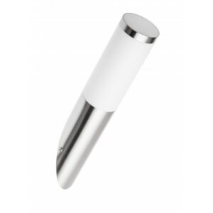 Facade luminaire MILAN, E27, max. 40 W, IP54, tilted, stainless steel