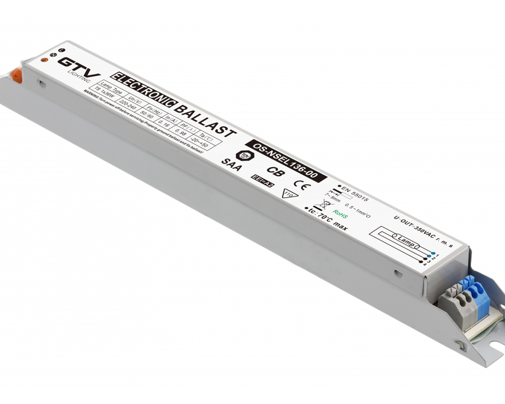 Electric driver 1x36W, T8, EEI=A2, PF?0,95, AC220-240V, 50/60Hz
