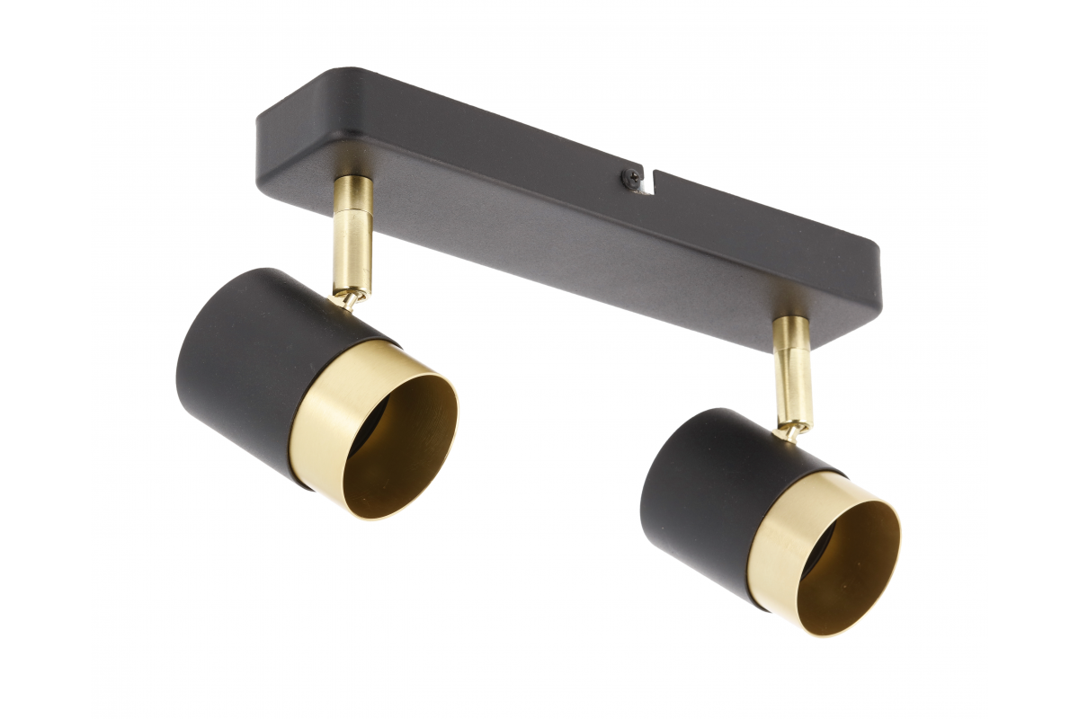 Ceiling luminaire ORIO, IP20, max. 50 W, 2*GU10, round, black