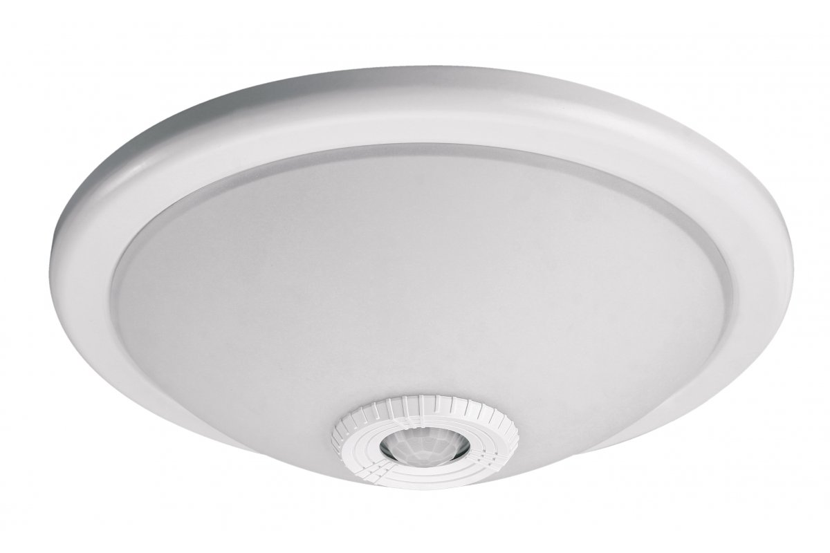Luminaire VIZELA with motion sensor, for E27 lamps, 2xE27 max. 40 W, AC220-240V, translucent diffuser, IP20, 360⁰