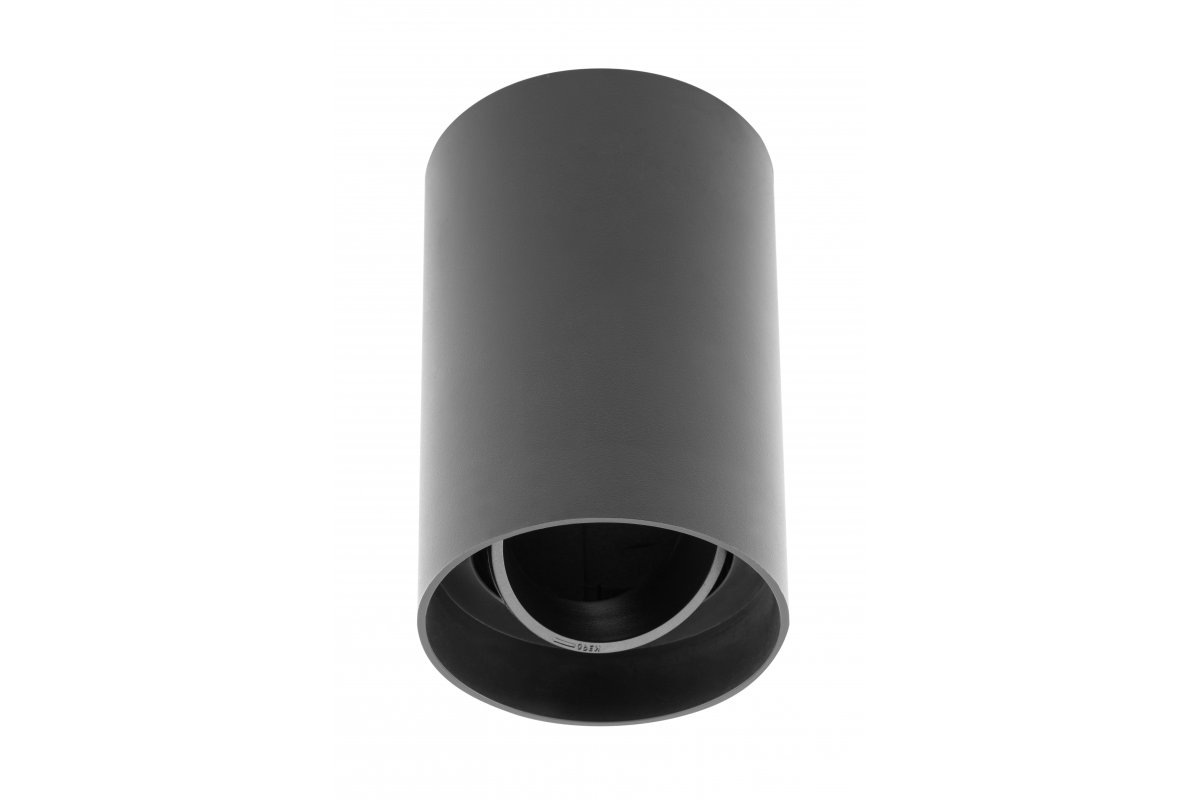 Ceiling luminaire housing RESTO, max. 10 W (LED ONLY), Ø80x125 mm, IP20, PC, black