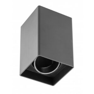 Ceiling luminaire housing RESTO, max. 10 W (LED ONLY), 80x80x125 mm, IP20, PC, black
