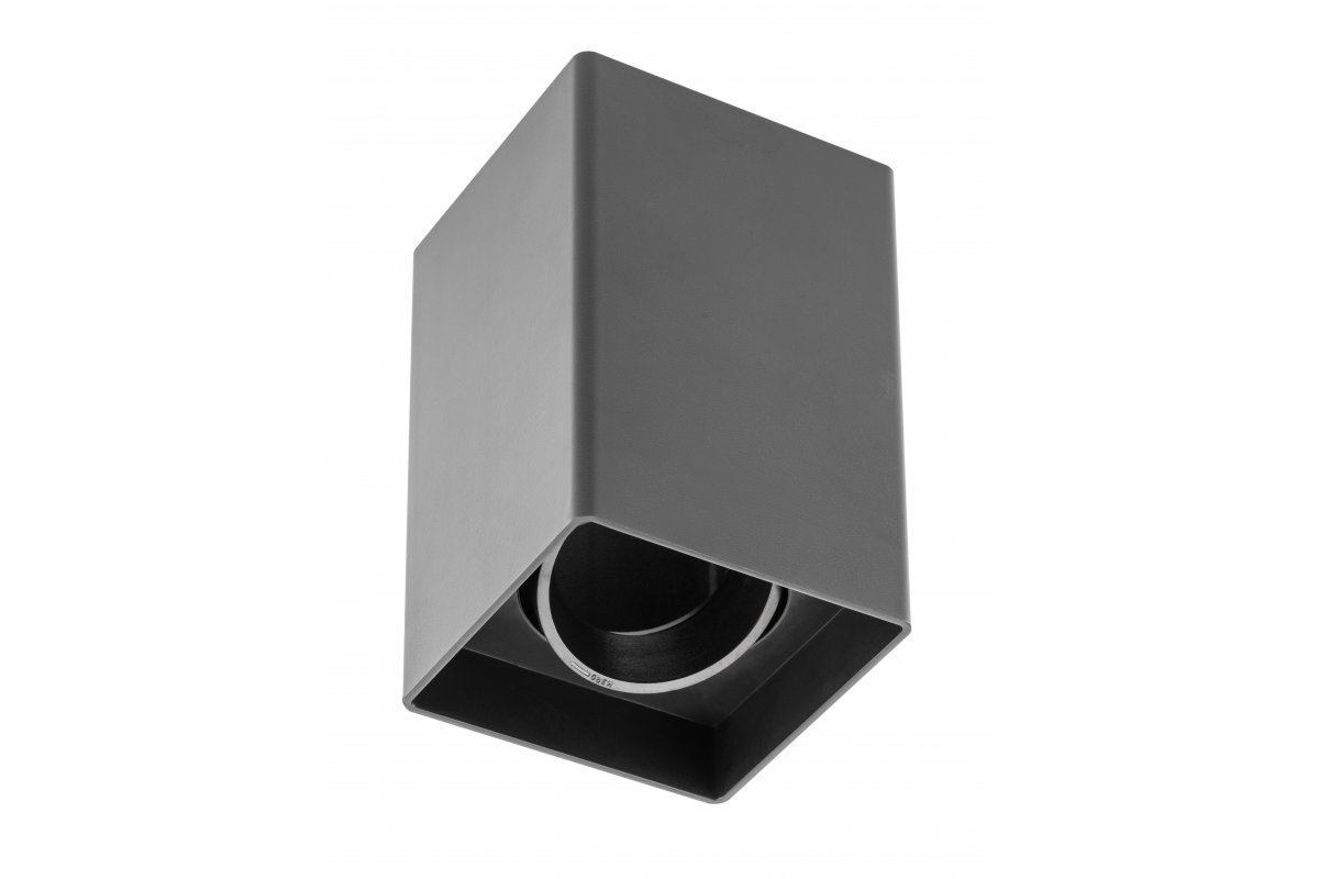 Ceiling luminaire housing RESTO, max. 10 W (LED ONLY), 80x80x125 mm, IP20, PC, black