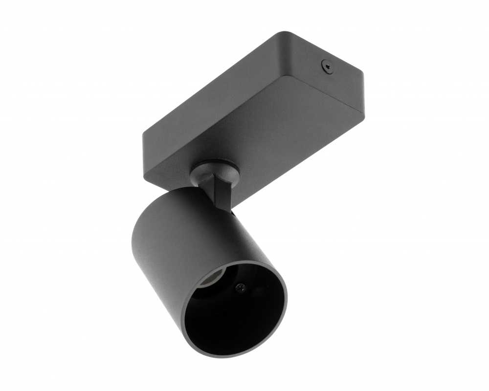 Wall fixture SANTO, aluminium, IP20, max. 20W, single, round, black