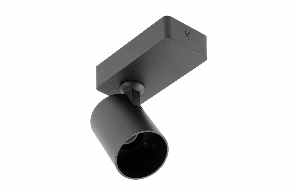 Wall fixture SANTO, aluminium, IP20, max. 20W, single, round, black