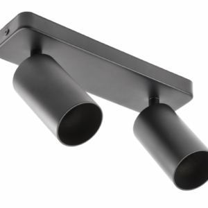 Wall luminaire SANTO BIS, GU10, max. 2*20 W, IP20, double, black