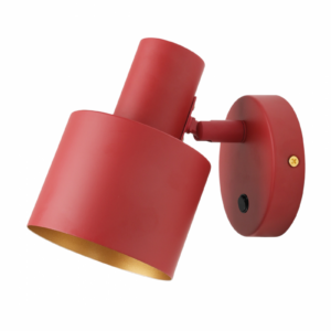 Wall luminaire SELVIA II with on, 6096, max250V, 50/60Hz, 1*E14, max.25 W, IP20, dia.10 cm, red