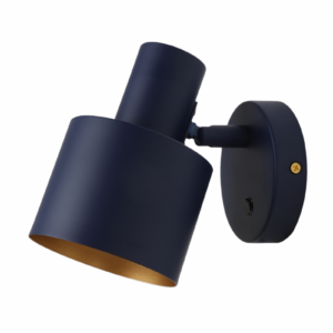 Wall luminaire SELVIA II with on, 9515, max250V, 50/60Hz, 1*E14, max.25 W, IP20, dia.10 cm, navy blue