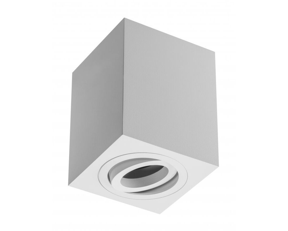 Ceiling luminaire housing SENSA, 90x90х115 mm, IP20, max. 50 W, white