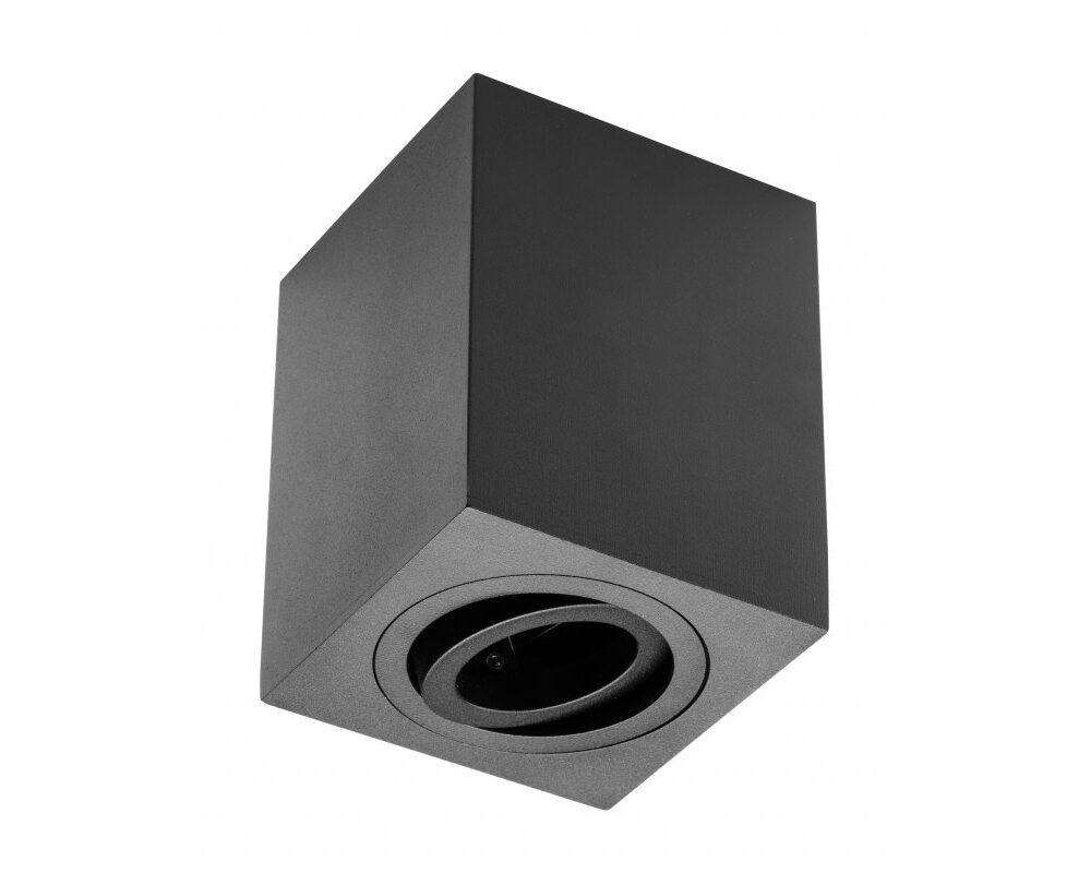 Ceiling luminaire housing SENSA, 90x90х115 mm, IP20, max. 50 W, black
