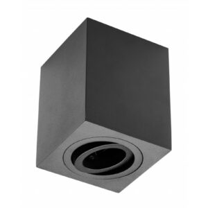 Ceiling luminaire housing SENSA, 90x90х115 mm, IP20, max. 50 W, black