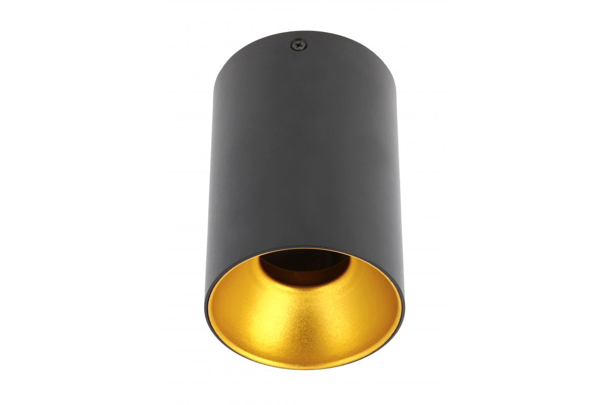 Ceiling luminaire TENSA, GU10, Ø96x140 mm, IP20, black