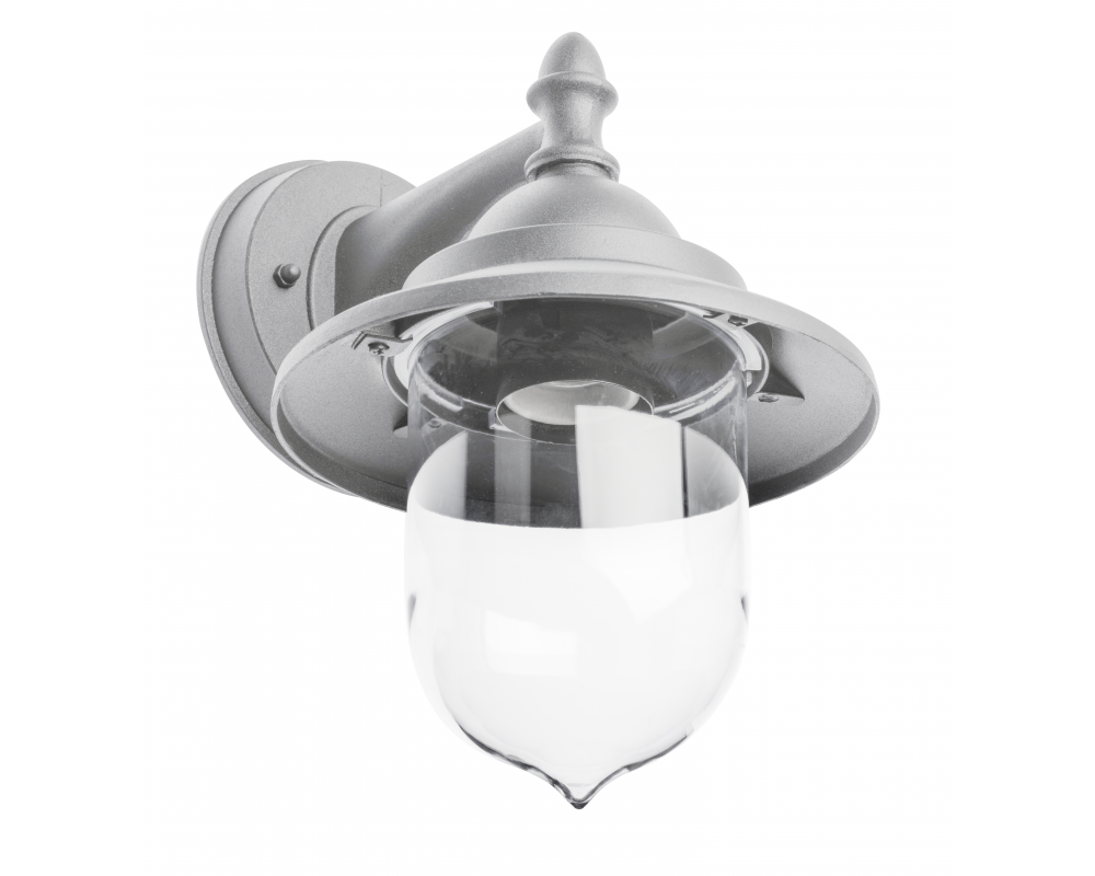 Facade luminaire TOSKANA, E27, max. 60 W, IP54, gray