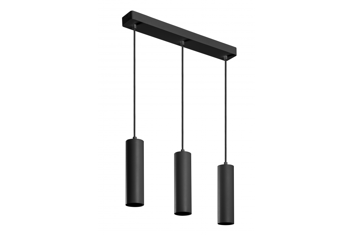 Pendant luminaire TRESOS II, IP20, max. 3*20 W, GU10, black