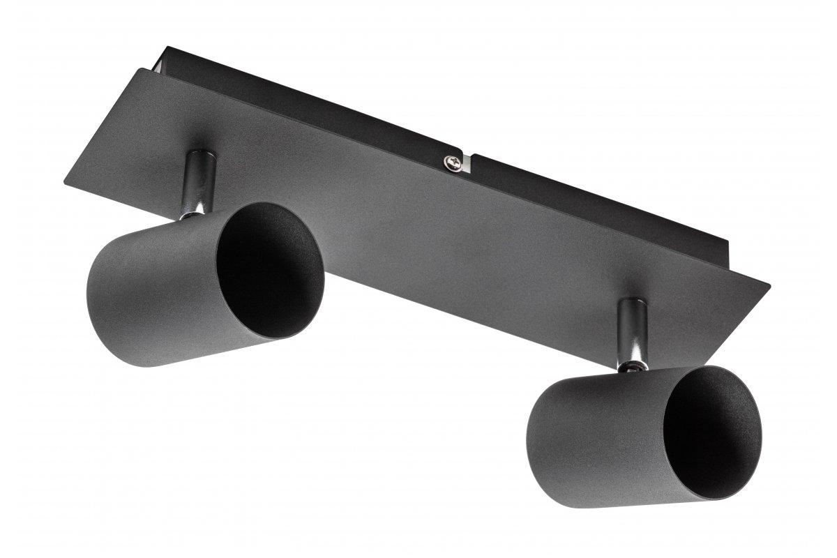 Ceiling luminaire VENETO, IP20, max. 2*20 W, GU10, round, black