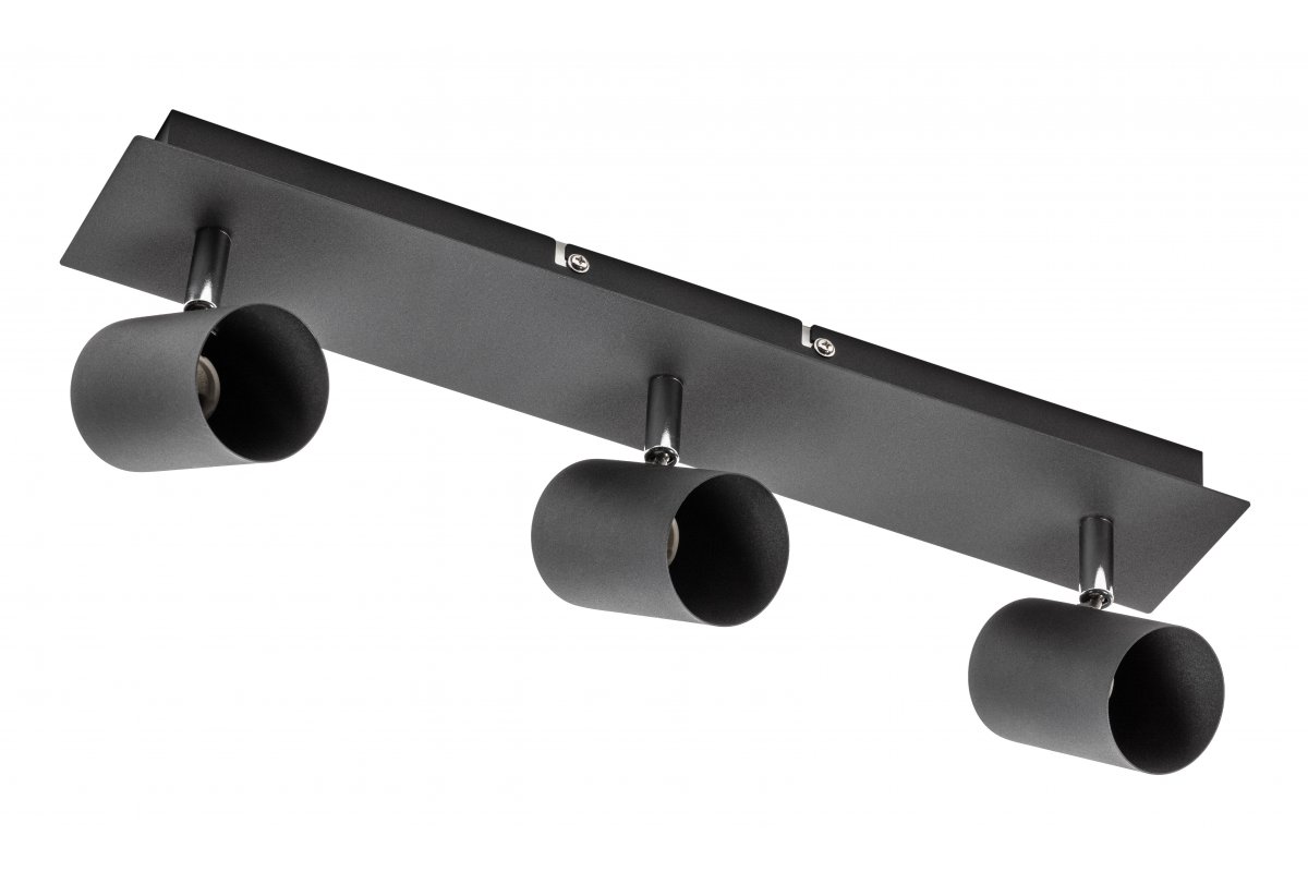 Ceiling luminaire VENETO, IP20, max. 3*20 W, GU10, round, black