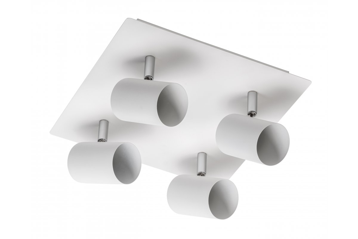 Ceiling luminaire VENETO, IP20, max. 4*20 W, GU10, round/square, white