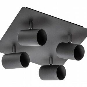 Ceiling luminaire VENETO, IP20, max. 4*20 W, GU10, round/square, black