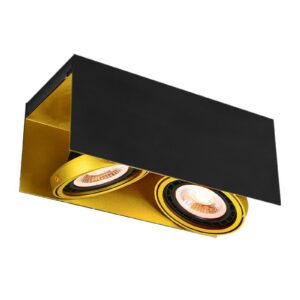Ceiling fixture Verso,4212,AC220-240V, 50/60 Hz, IP 20,2*Gu10,ES111, double, black/gold