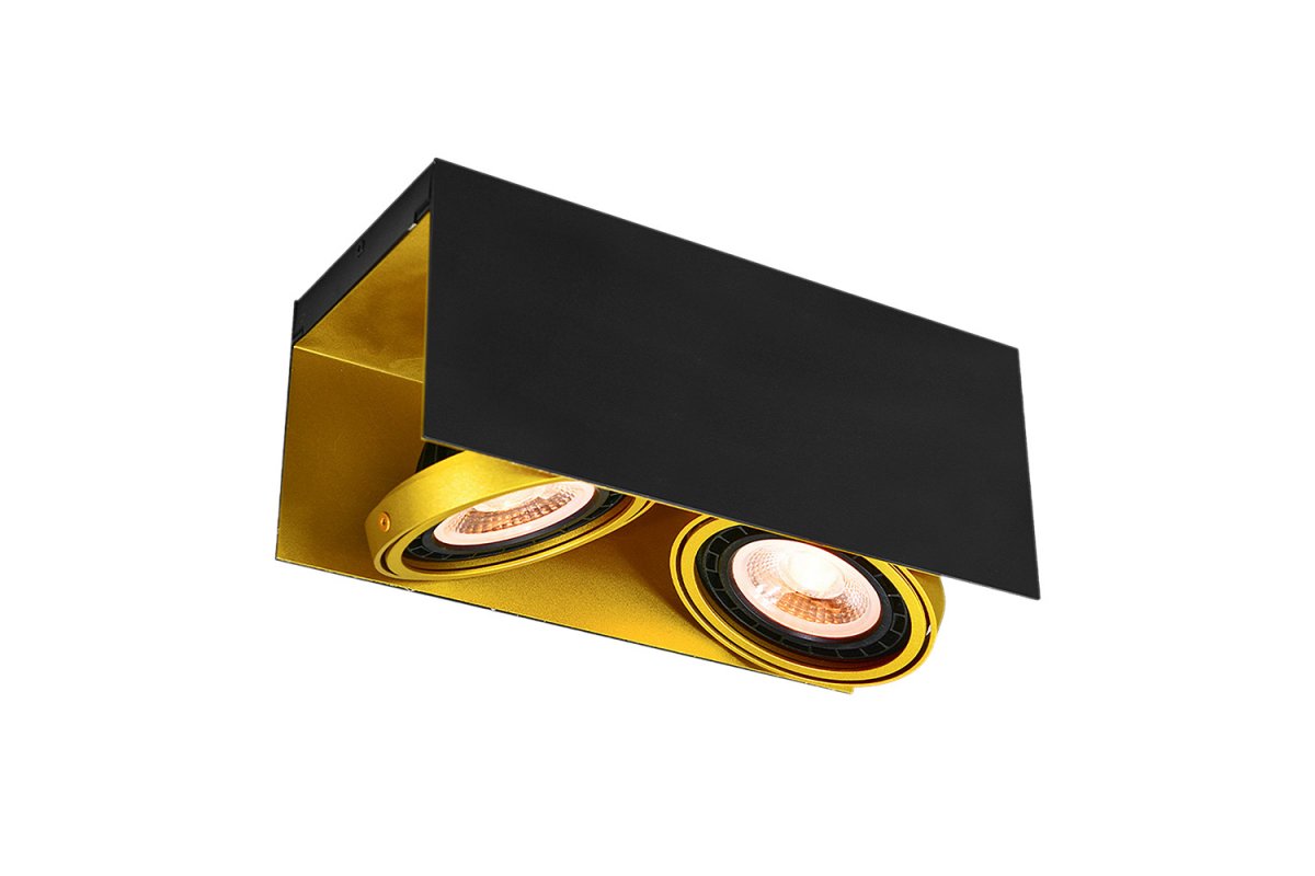 Ceiling fixture Verso,4212,AC220-240V, 50/60 Hz, IP 20,2*Gu10,ES111, double, black/gold