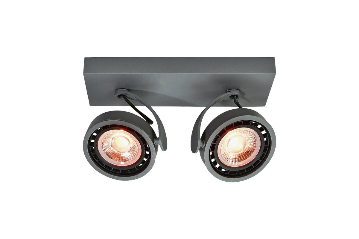 Ceiling fixture Wally,4304,AC220-240V, 50/60 Hz, IP 20 ,2*Gu10,ES111, double, graphite