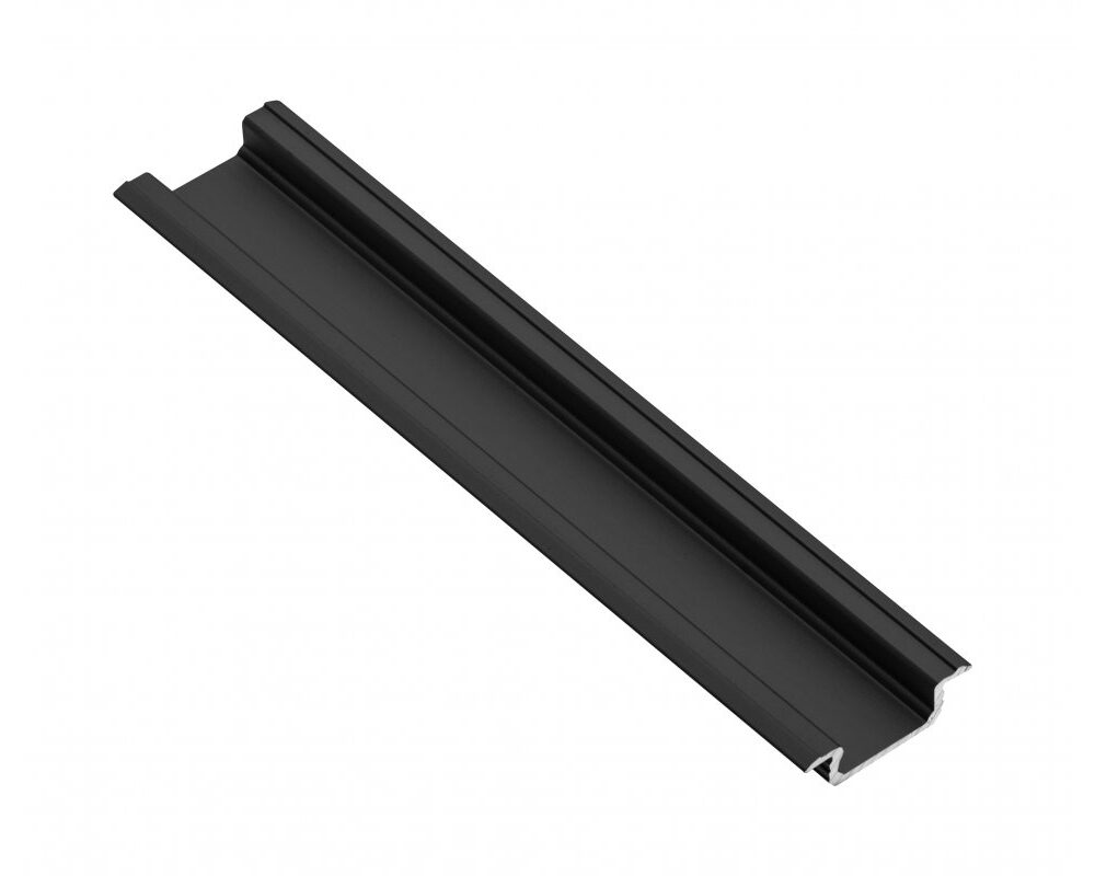 Profile GLAX for LED strip, recessed, 3 m, black