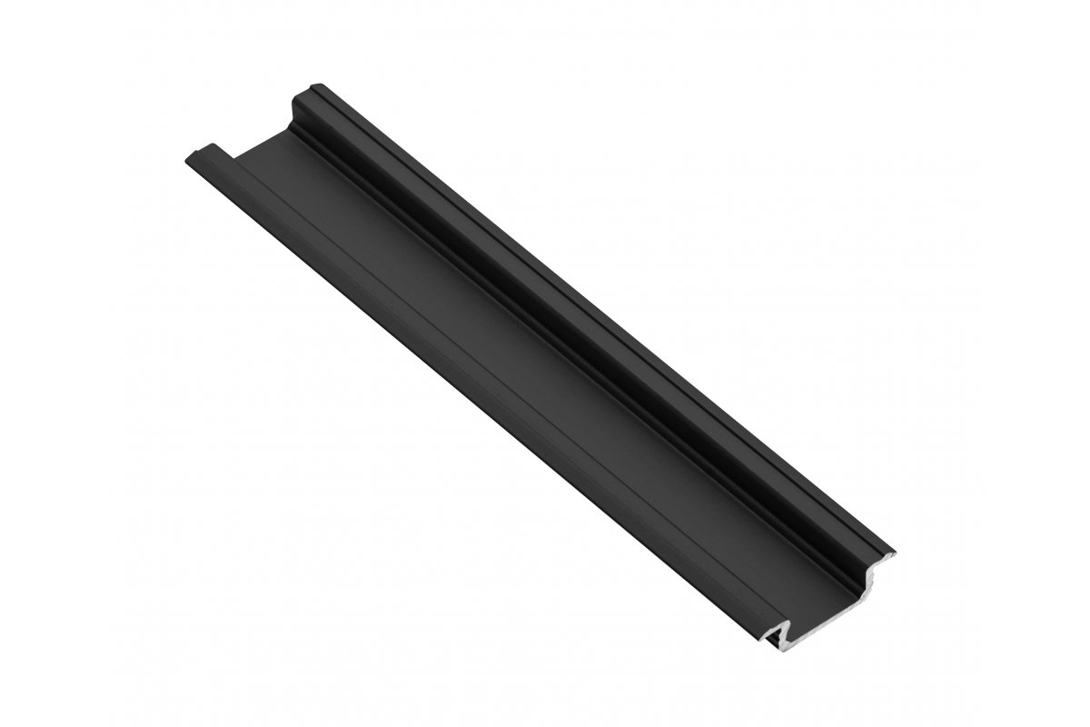 Profile GLAX for LED strip, recessed, 3 m, black