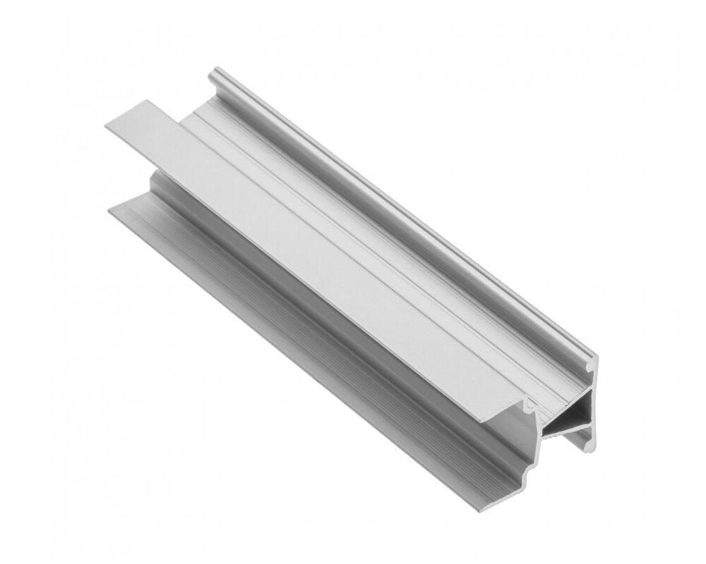 LED partition aluminum profile narrow, studded GLAX silver PLATE 19mm L= 3007 mm