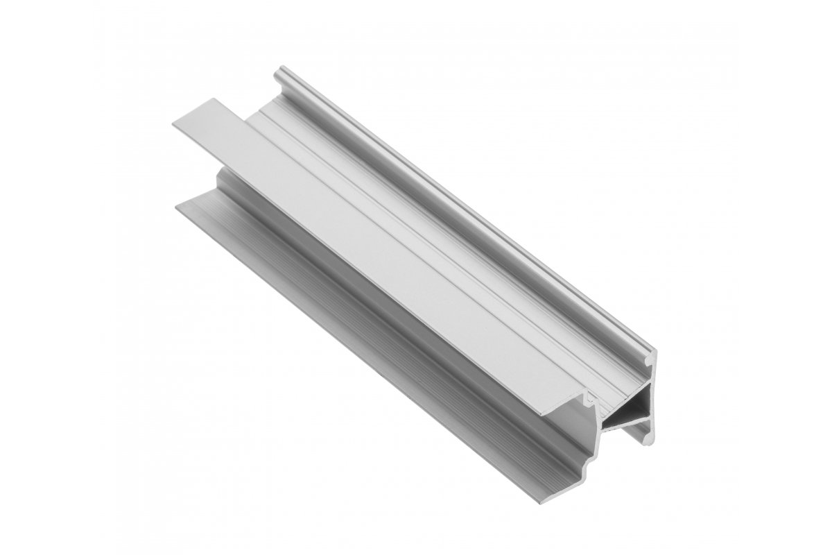 LED partition aluminum profile narrow, studded GLAX silver PLATE 19mm L= 3007 mm