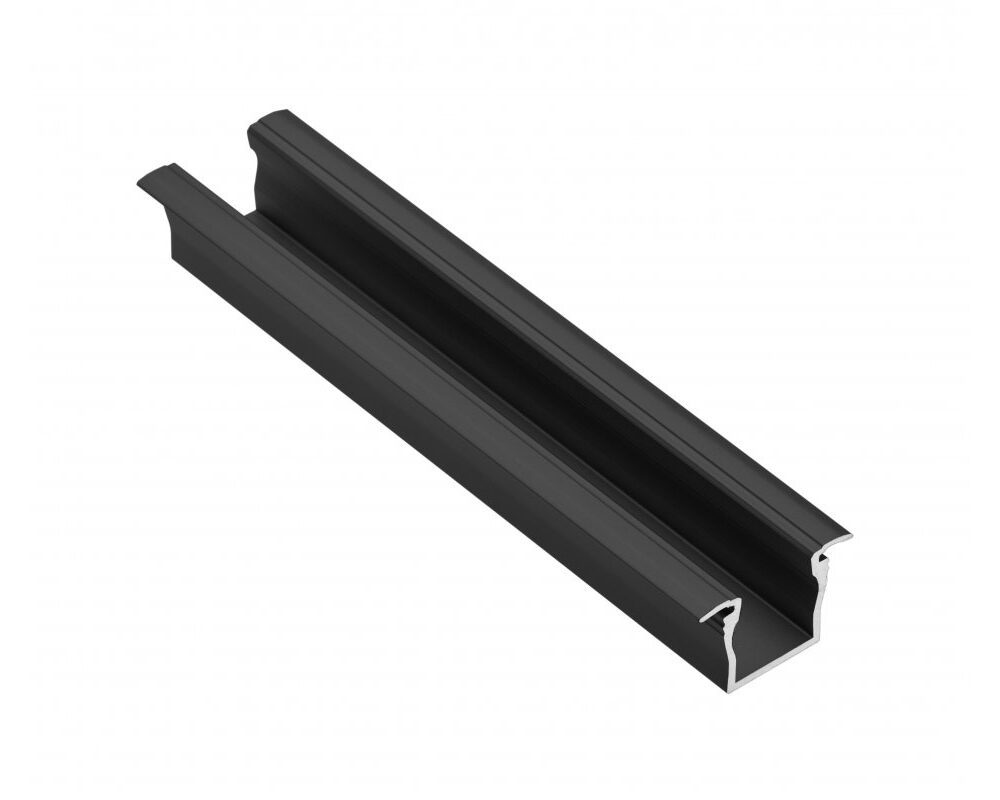 Profile GLAX MINI high for LED strip, recessed, 2 m, black