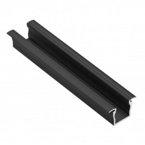 Profile GLAX MINI high for LED strip, recessed, 2 m, black