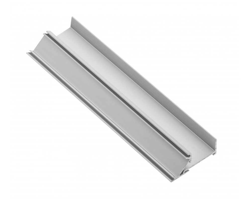 Profile GLAX for LED strip, end, single-sided with groove for edge, for plate 18 mm, 3 m