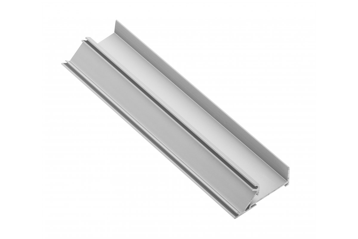 Profile GLAX for LED strip, end, single-sided with groove for edge, for plate 18 mm, 3 m