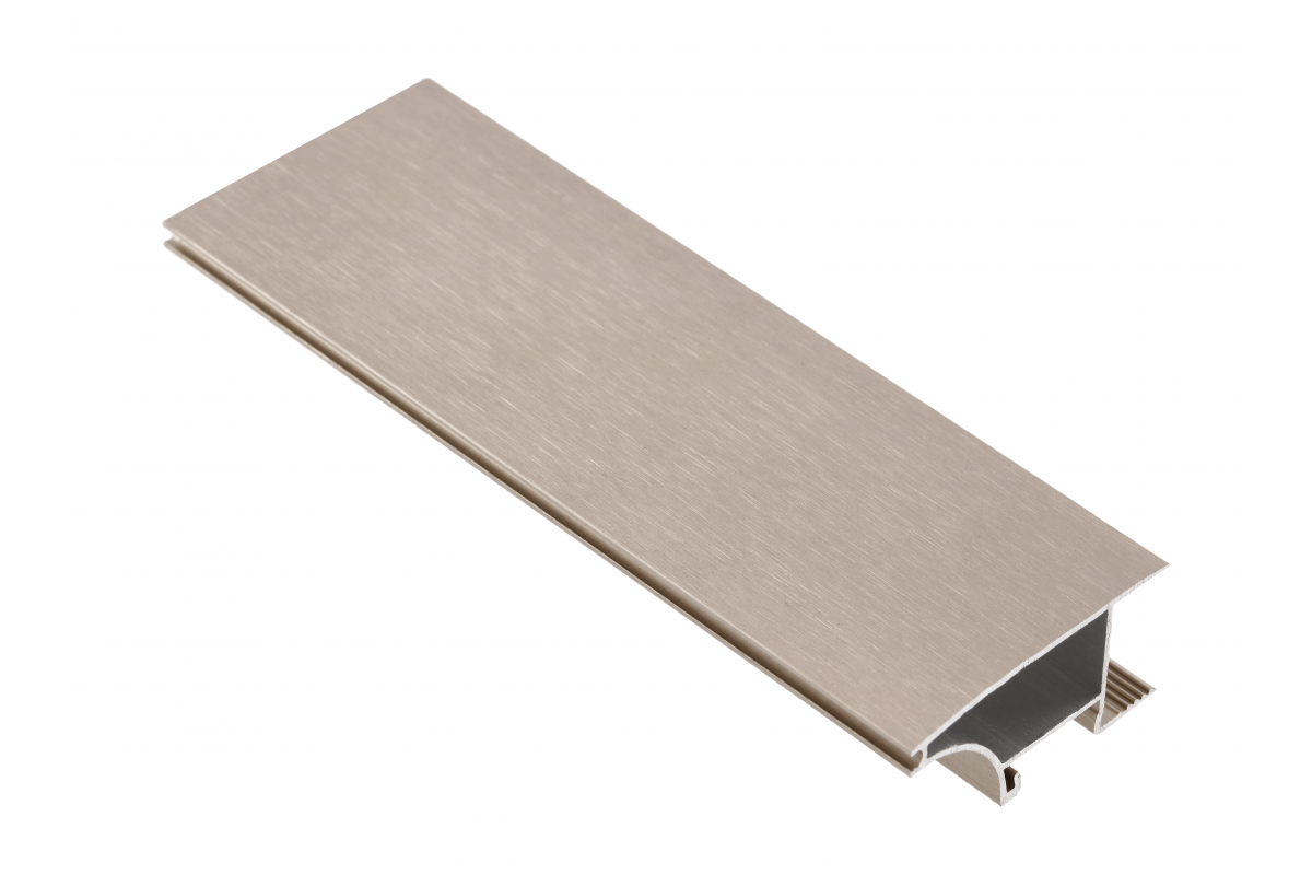 Profile GLAX for LED strip, end, for plate 18 mm, 3 m, champagne