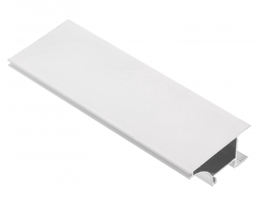 Profile GLAX for LED strip, end, for plate 18 mm, 3 m, white