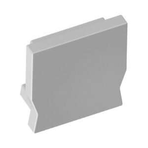 Square plug for surface-mounted profile GLAX MINI, (set of 10 pcs.), gray