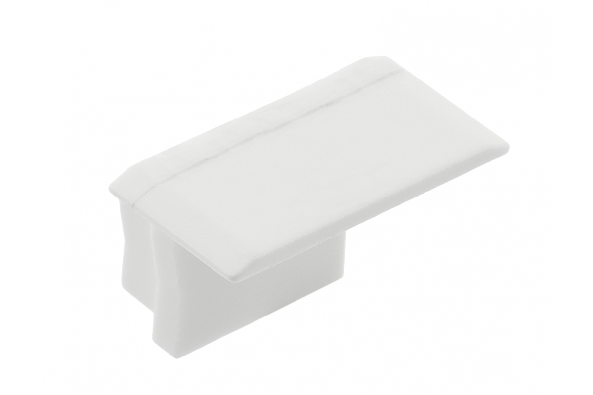 Standard plug for recessed profile PA-GLAXMW-AL, (set of 10 pcs.), white