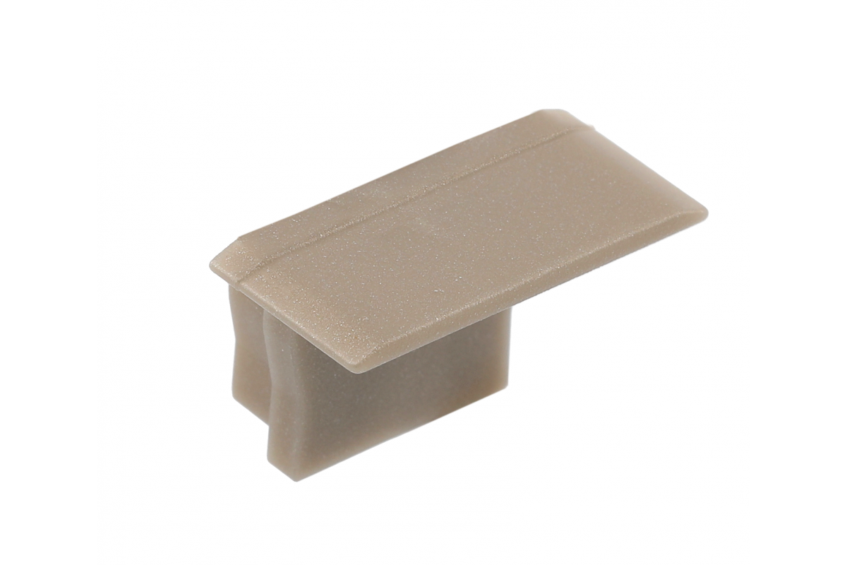 Standard plug for recessed profile PA-GLAXMW-AL, (set of 10 pcs.), champagne