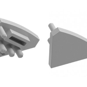 Plug for corner surface-mounted profile GLAX, left 5pcs.+right, (set of 10 pcs.), gray