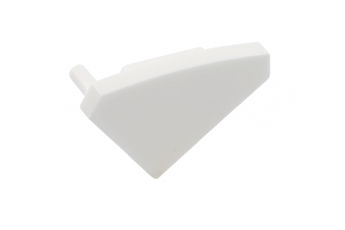 Plug for corner surface-mounted profile GLAX, left 5pcs.+right, (set of 10 pcs.), white
